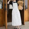 Avental de Trabalho para Cozinha com Bolsos para Nail Art, Estilo Coreano Ins, Estampado Floral Vintage, para Amazon Transfronteiriço