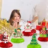 Decoración para fiesta de Navidad transfronteriza adornos de panal Papá Noel y muñeco de nieve accesorios para crear ambiente decoraciones de escritorio