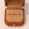 Brincos Clássicos de Prata Esterlina S925 com Zircônia para Mulheres, Um Quilate, Versátil, Simples, De Alta Qualidade, Brincos de Moissanita de Luxo Leve Atacado