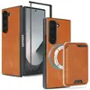 Funda magnética 2 en 1 compatible con Samsung Z Fold 8 Ultra, con tarjetero y carga inalámbrica, funda de cuero para Fold7