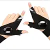 Lanterna de LED luvas de pesca acampamento corrida ciclismo iluminação meia luva com luz luvas de pesca noturna luvas de luz para corrida noturna