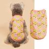 Novo cão roupas para animais de estimação dos desenhos animados casual completo impresso pato amarelo Inglês Bomei ursinho de pelúcia colete para cães pequenos