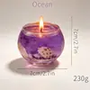 Vaso de vidrio para vela estrella de comercio electrónico transfronterizo estilo oceánico vela aromática de gelatina piedra de cristal concha taza aromática decorativa