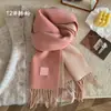 Bufanda nueva de mezcla de lana, bufanda de color liso para mujer para invierno, bufanda tejida cálida de longitud media, calentador de cuello, venta al por mayor para ventas transfronterizas