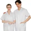 Uniforme de trabajo de doctor, bata blanca, unisex, para hospitales, clínicas y clínicas veterinarias; ropa de trabajo transpirable y uniformes médicos, al por mayor