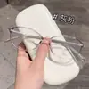 Nuevas Gafas Ovaladas Nerd de Armazón Grande de Moda de Danyang Wholesale para Mujer con un Toque de Alta Gama, Realzando la Piel Clara, Disponibles con Graduación