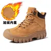 Botas Martin para Trabalho ao Ar Livre Botas Curtas Femininas 2026 Novo Estilo Solado Grosso Estilo Britânico Couro Genuíno Sapatos para Off-Road Caminhada Montanhismo com Forro de Lã