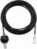 Accesorios para equipo de fitness: polea de cable de acero, cable para bricolaje, barra de tracción alta recubierta de goma, máquina de poleas, gimnasio en casa