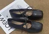 Zapatos Mary Jane con Cordones, Lazo y Punta Cuadrada 2026 Primavera Estilo Retro Nicho Noche Cómodos Suela Suave Nuevos Zapatos de Ballet para Mujer