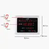 Calendario Perpetuo Silencioso Digital Electrónico Reloj Hogar Dormitorio Mesita de Noche Luminoso Escritorio Reloj Despertador Pantalla de Temperatura Precisa Reloj de Pared
