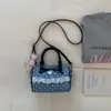 Bolsa Boston fofa estilo coreano com laço, bolsa de mão de bolinhas de nicho, moderna e na moda, bolsa de ombro fresca e doce