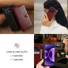 Capa Flip para Celular Padrão Cavalo Maluco para Xiaomi 17/16 Pro/Ultra com Porta-Cartões e Suporte Capa Protetora