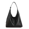 Bolsa Tote de Ombro/Axila Casual de Grande Capacidade para o Inverno 2025, Nova Moda, Cor Sólida, Textura Simples, para Mulheres