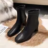 Botines Mujer 2026 Otoño/Invierno Nuevos Blancos Tacón Alto Zapatos de Mujer Botas Martin Pequeñas Otoño/Invierno Botas Adelgazantes Tacón Grueso