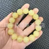 Pulsera de Jade Amarillo Hecha de Jade Hetian, Pulsera de Cuentas de Jade Amarillo, Estilo Amarillo Aceite de Pollo para Hombres y Mujeres, Pulsera de Jade de Múltiples Círculos, Pulsera de Jade Amarillo Hetian