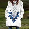 [Processamento Personalizado] Novo Casaco de Inverno Feminino com Pelúcia Estilo Europeu e Americano Casaco com Capuz 3D de Natal Atacado