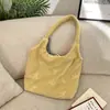 61111 Bolso de Peluche con Lazo Estéreo, Bolso de Hombro para Viajes, Bolso Chaleco Simple y Elegante de Gran Capacidad para Mujeres