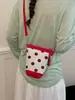 Bolso cubo de moda de lunares transfronterizo, bolso de hombro versátil y elegante estilo coreano para el uso diario y el trabajo, bolso cruzado de color block de nicho