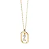 Artículo de Moda Caliente Transfronterizo: Collar con Alfabeto de 26 Letras con Colgante Incrustado de Circonita, Diseño Exquisito, Accesorio de Cadena para Clavícula Personalizado