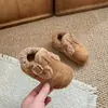 Zapatos Birkenstock para Niñas 2026 Invierno Nuevas Llegadas Zapatos Gruesos de Piel con Felpa Plus para Niños Bebé Algodón de Doble Capa Suela Suave Cálida Zapatos de Invierno