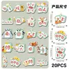 20 Piezas de Pegatinas Magnéticas Originales de Mahjong con Estilo Chino para Decoración de Archivadores, Decoración Casera DIY, Pegatinas Magnéticas Suaves para Tablero Perforado de Refrigerador