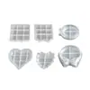 Zongbo DIY Aromaterapia Yeso Cemento Encaje Lazo Corazón Bandeja Plato Adorno Resina Silicona Molde