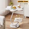 Mesa Auxiliar para Sofá para Uso Doméstico, Dormitorio, Sala de Estar, Mesa de Café Pequeña, Mesa de Noche, Mesa Redonda Pequeña para Balcón, Mesa Pequeña Estilo Vintage, Estante de Almacenamiento