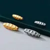 Cuentas espaciadoras largas personalizadas martilladas de plata de ley s925, accesorios para enhebrar DIY para pulseras y joyería de plata