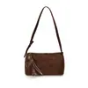 Bolso Otoño/Invierno Gama Alta Color Bloque Retro Cilindro Redondo Bolso Cruzado Gran Capacidad Bolso Almohada Bolso de Hombro para Mujer