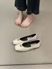 Zapatos de tacón bajo de punta cuadrada y boca poco profunda para mujer, Estilo coreano de primavera y otoño, Zapatos de abuela de cuero suave, Estilo de hada gentil, Zapatos negros para el trabajo