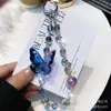 Corrente para Pendurar Celular, Corrente de Celular Borboleta de Alto Padrão, Pulseira de Cristal com Contas Pesadas Estilo Ins Joia para Celular Espaçador