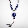 Cadena de suéter que combina con todo, accesorios de ropa de otoño e invierno largos, collar étnico de cerámica retro de ambiente sencillo para mujer, joyería de falda