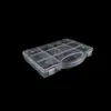 Caja de Compartimentos Transparente de PP Portátil Fija de 11 Compartimentos con Ranura para Tarjetas Caja de Plástico para Joyería y Accesorios Caja para Componentes de Equipo de Pesca
