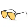 Gafas de Sol Aviador Retro de Marco Grande, Moda Europea y Americana, Gafas de Piloto Personalizadas, Estilo Callejero de Moda, Gafas de Sol Versátiles para Mujer