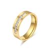 Anillo de oro de 18 quilates con titanio y diamantes cuadrados, de moda europea y americana, de lujo, para mujer, de alta gama, con diseño de teléfono móvil.