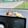 Pantalla de coche de gato adornos pequeños accesorios para coche decoraciones de consola central de coche accesorios pequeños para coche eléctrico