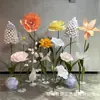 Tienda de flores de papel gigantes a gran escala Meichen decoración de boda accesorios de boda diseño de ventana productos de flores de papel falsas hechas a mano
