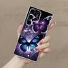 Adecuado para S25Ultra Funda de Teléfono Suave Transparente A25 Mariposa S24Plus Modelo Nuevo S26 Morado Funda Protectora Suave A16