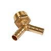 Um grande número de vendas de conector de gás de garfo duplo de dentes externos conector de pagoda de cobre de três vias conector de mangueira