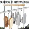 Zapatero de Acero Inoxidable para Secar Zapatos Hogareño Multifuncional Resistente al Viento Colgador para Secar Colgador para Barandilla de Balcón Gancho para Zapatillas Secador de Ropa