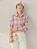 Camisa Americana Retro a Cuadros de Manga Larga para Mujer para Primavera y Otoño Camisa Holgazana de Calle Casual y Suelta Nueva Tendencia 2025