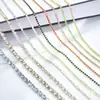Cadena de Pedrería DIY Material para Ropa Hecho a Mano Garra Ancho 1.5 Mm-4 Mm Zirconia Accesorios para Hacer