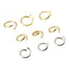 Accesorios de anillo abierto de acero inoxidable directo de fábrica, accesorios para pulsera y collar con baño de vacío de acero de titanio de oro de 18 quilates