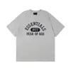 Marca Tendência Transfronteiriça Sub-Marca Fog Ess Velvet Camiseta de Manga Curta Essenciais High Street Conjunto Fear of God