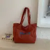 Bolsa Tote de Ombro Grande Capacidade Estilo Coreano Estilo Preguiçoso 2026 Primavera Nova Tendência Fresca e Estilosa Bolsa de Compras de Lona