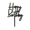 Cartão de ANIVERSÁRIO em Acrílico letra HAPPY BIRTHDAY inserção decoração de bolo decoração de confeitaria