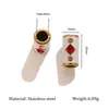Accesorios de Joyería Transfronterizos Cuentas Colgantes de Esmalte Coloridos Cilindro Negro y Blanco con Forma de Cintura Pequeña Colgantes de Joyería Versátiles