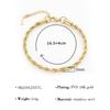 Pulsera europea y americana ins cadena simple retorcida de acero inoxidable verano nuevo textura fina decoración de mano para mujer outlet de fábrica