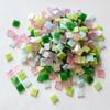 1cm diy vidro colorido translúcido lâmpada Tiffany mosaico de mica vitral opaco porta-velas de mesa lâmpada de mesa feita à mão