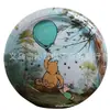 Decoração de Festa de Aniversário Desenho Animado Pratos de Papel Redondos Talheres (Faca, Garfo, Colher) Retro do Ursinho Pooh Decorações Festivas de Festa